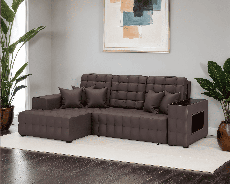 Диваны угловые в гостиную, Диван Мадрид Левый угол (Бархат)