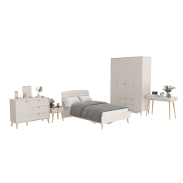Набор мебели из пяти предметов в спальню Афина с кроватью на 1200