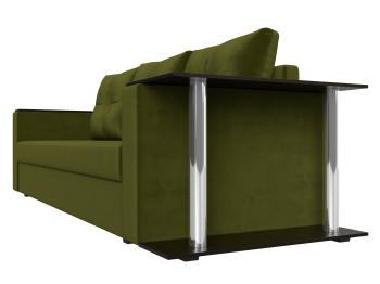 Диван прямой Атланта со столом справа, микровельвет