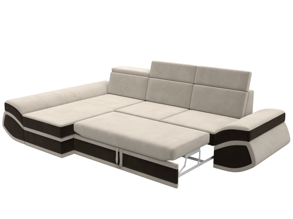 Диваны угловые в гостиную, Диван угловой Лига-032 левый угол, микровельвет