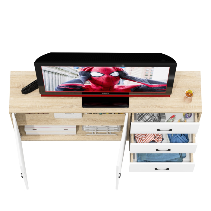 Комоды, Широкий тумба-комод с ящиками и дверками РВК 123-1604