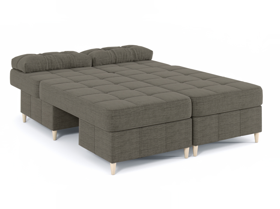 Диваны угловые в гостиную, Диван-кровать угловой Оливер Люкс 2 еврокнижка-трансформер, рогожка Люкс