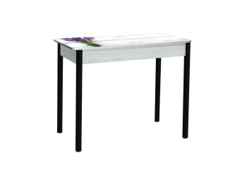 Нью йорк стол обеденный раздвижной фотопечать опора круглая муар черный