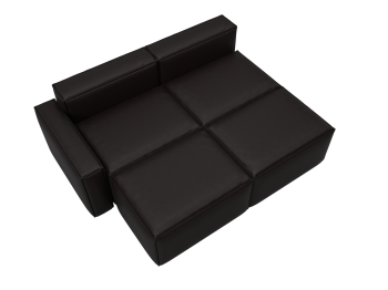 Диван угловой модульный Лига-063 угол левый, экокожа GRIFON