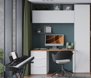 Порто Комплект столов письменных с 1 тумбой универсальной