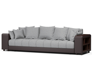 Диван прямой Дубай еврокнижка рогожка+экокожа