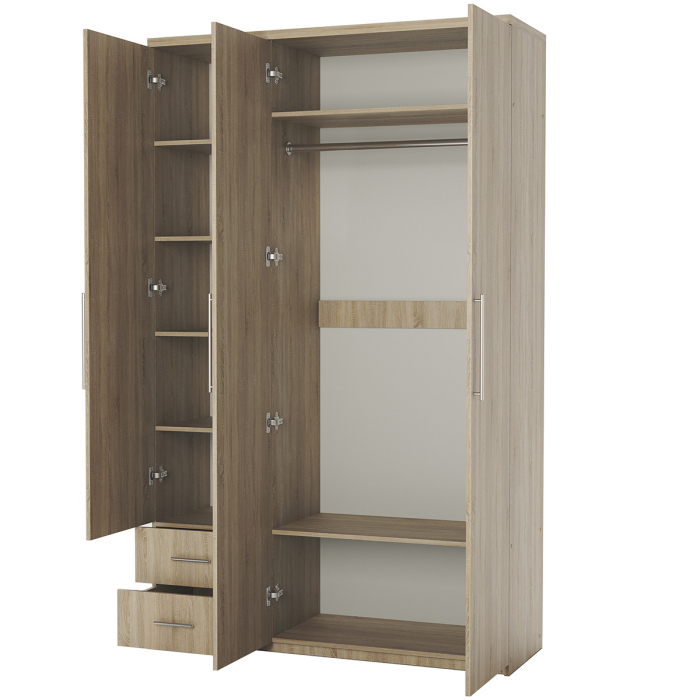 Для одежды, Шкаф трехдверный с зеркалом Комфорт МКЯ-32/1 150х60