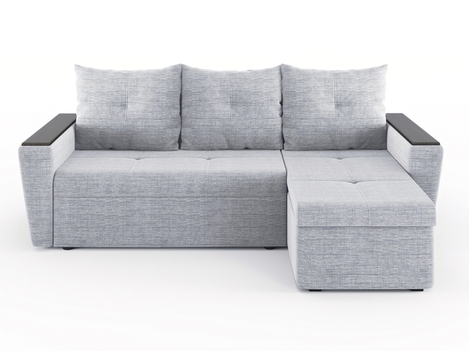 Диваны угловые в гостиную, Диван-кровать угловой Дубай Майами еврокнижка трехсекционная, рогожка