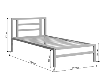 Односпальная кровать Титан 90 ящики дуб крафт табак