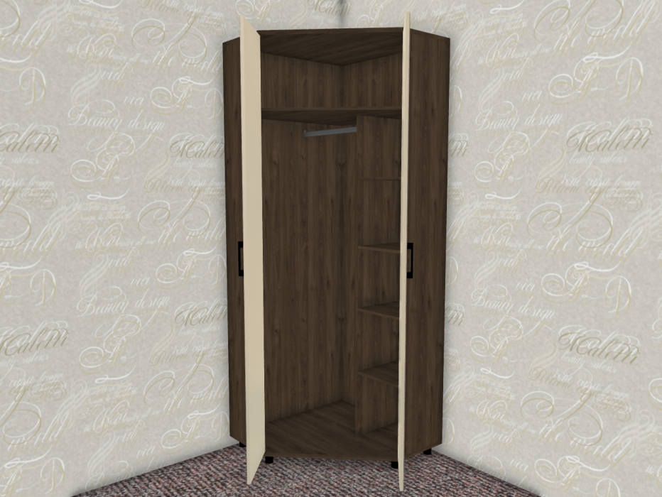 Угловые шкафы, Модульная система Грейс Шкаф ШК-5016  Гикори Джексон Темный