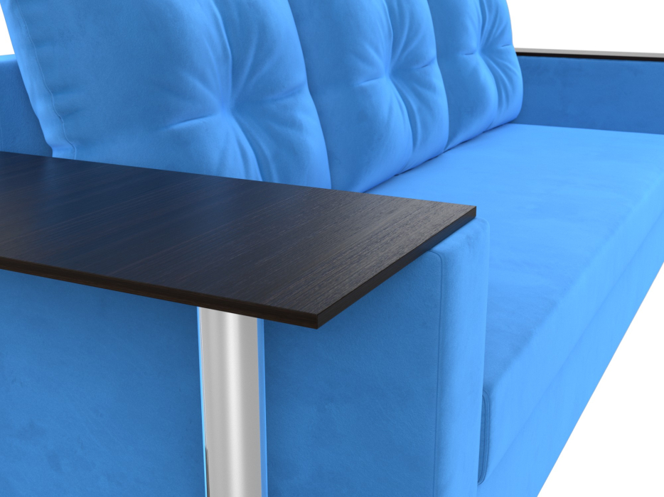 Диваны еврокнижки, Диван прямой Атланта со столом слева, велюр