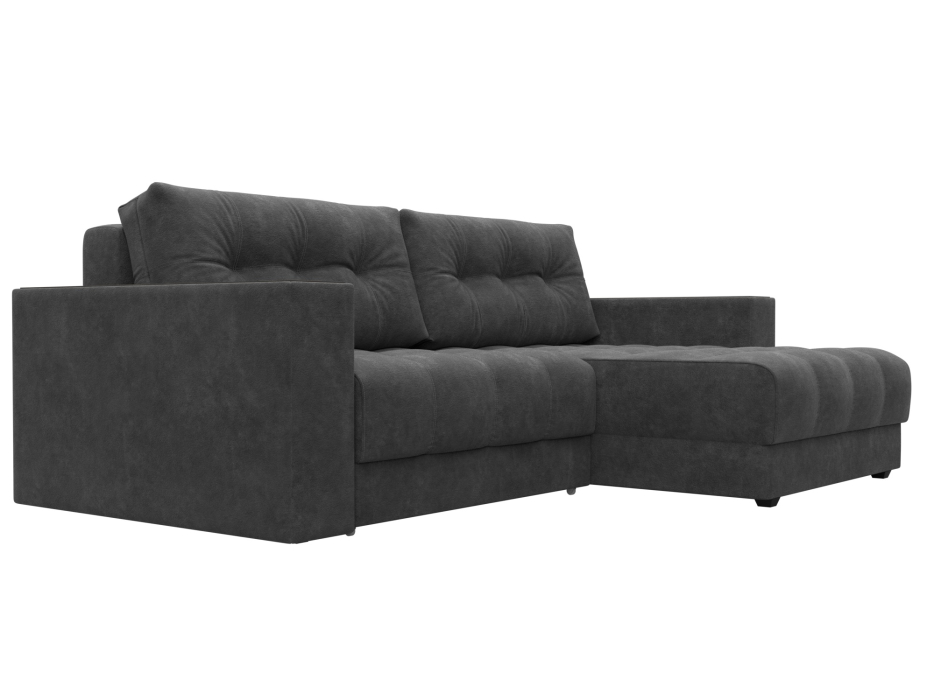 Дизайнерские диваны для гостиной, Диван угловой с декором Лига-049 НПБ, велюр BRUT