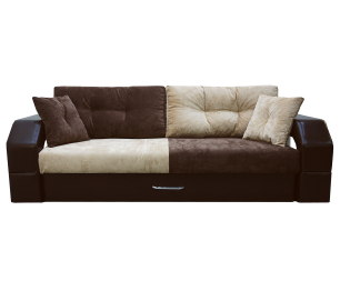 Диван-кровать еврокнижка Манчестер с подсветкой, 160, велюр/экокожа