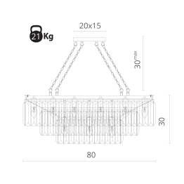 Люстра подвесная NOVA 15цок.