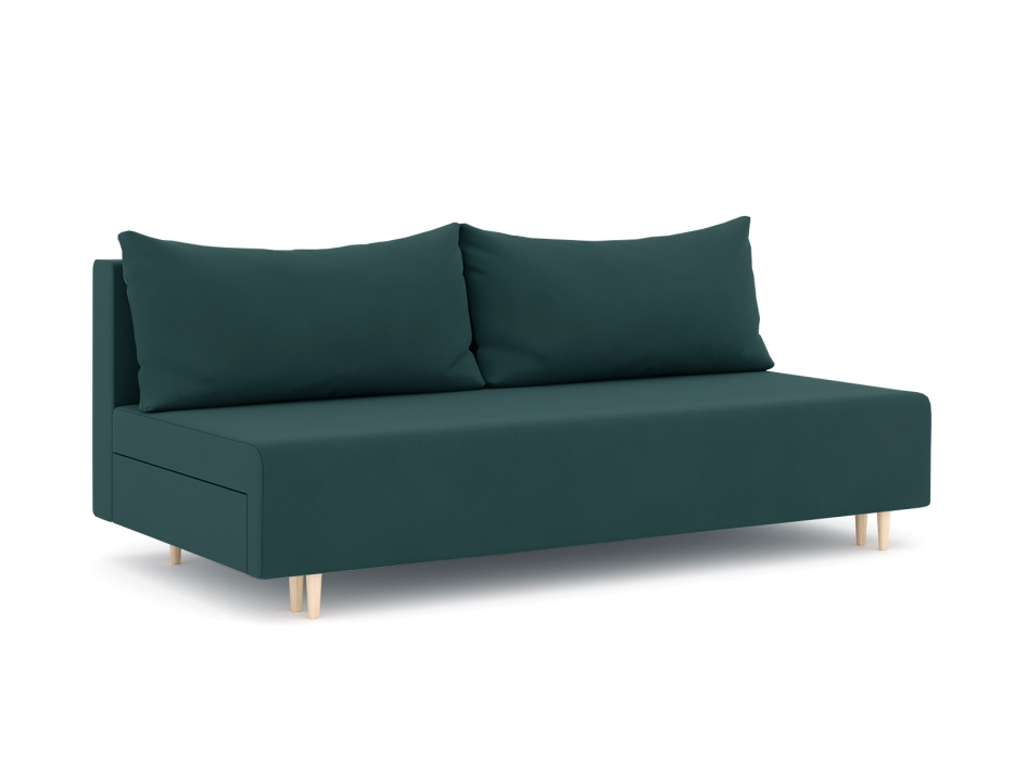 Диваны еврокнижки, Диван-кровать еврокнижка Смайл без подлокотников, велюр