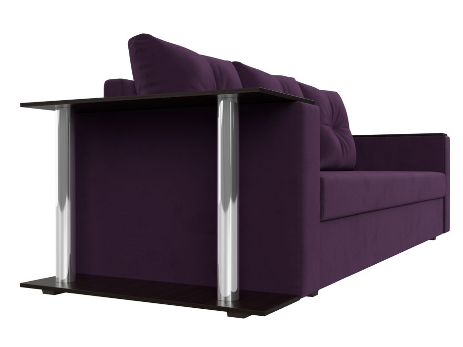 Диваны еврокнижки, Диван прямой Атланта со столом слева, велюр