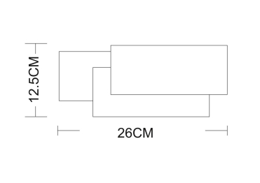 Настенный светильник TRIO прям. белый