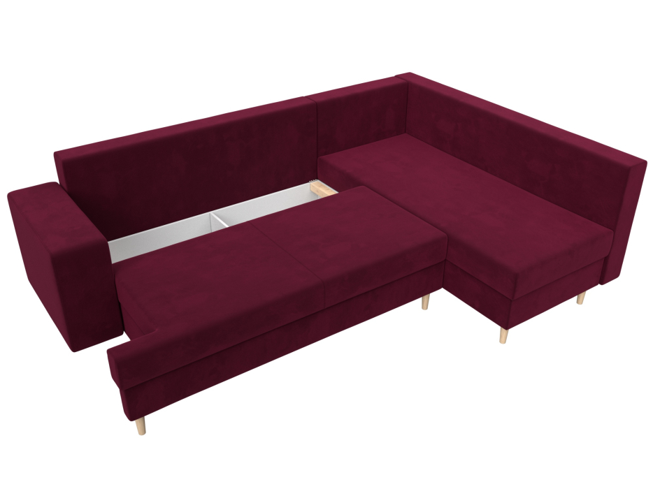 Диваны угловые в гостиную, Диван угловой Сильвана правый угол, микровельвет