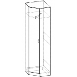 Шкаф распашной угловой (кронштейн) ГОРИЗОНТ