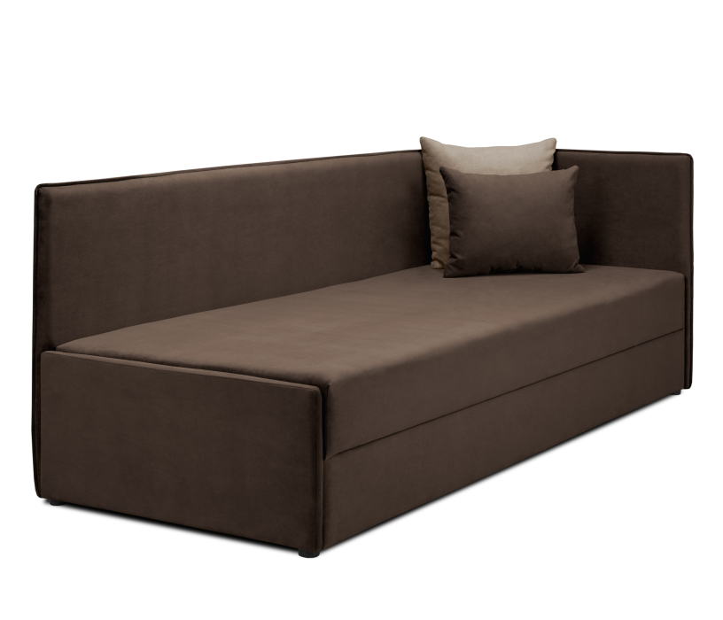 Мягкая кровать, Кровать тахта угловая Гамма с подъемным механизмом, микровелюр