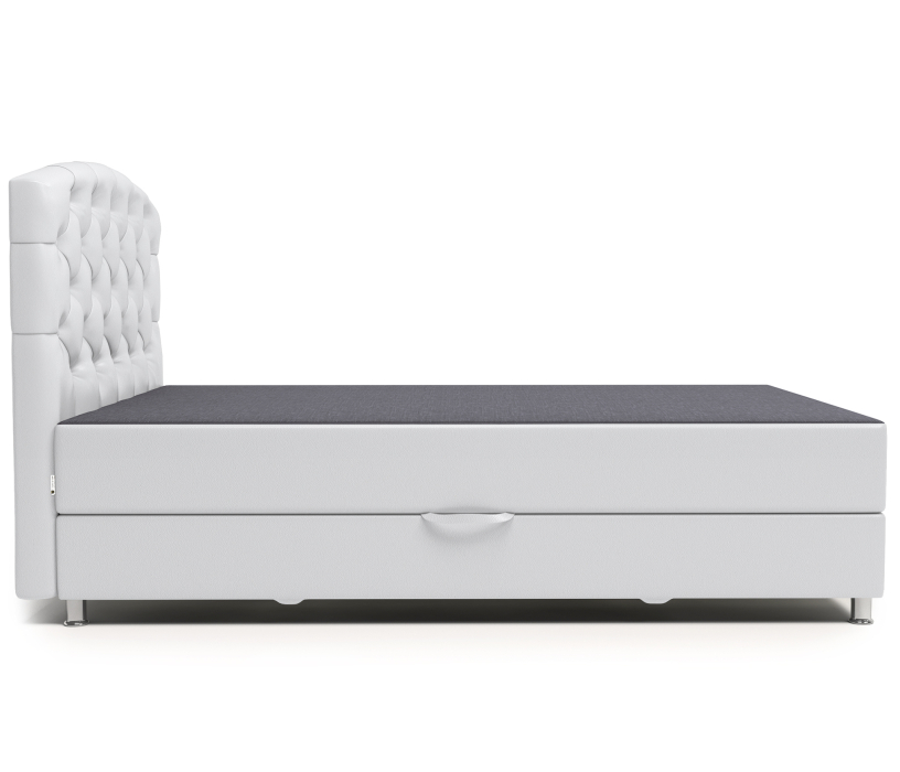 Мягкая кровать, Кровать тахта Премиум 140 с подъемным механизмом, рогожка / экокожа