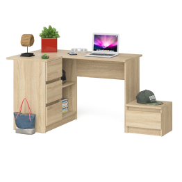 Компьютерный стол угловой Мори МС-16 левый и тумбочка на 400