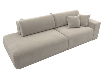 Диван прямой Лига-036 Модерн подлокотник справа, микровельвет