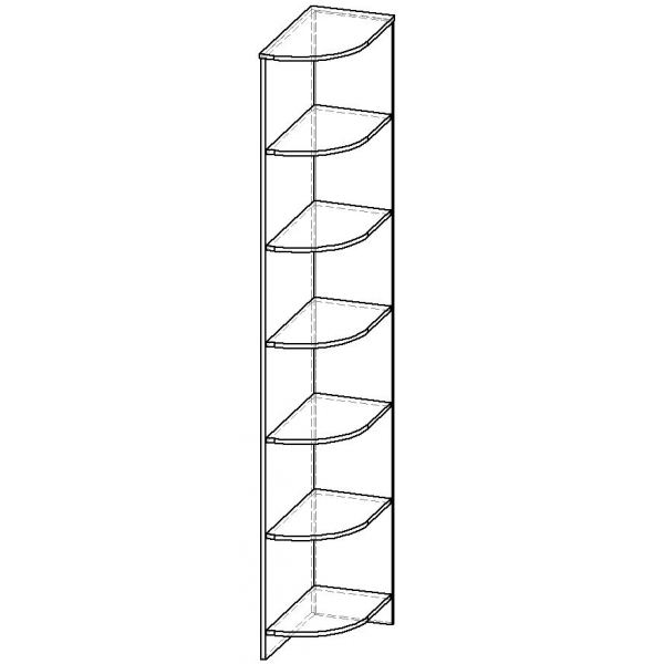 Стеллажи, Угловой элемент 520 ГОРИЗОНТ