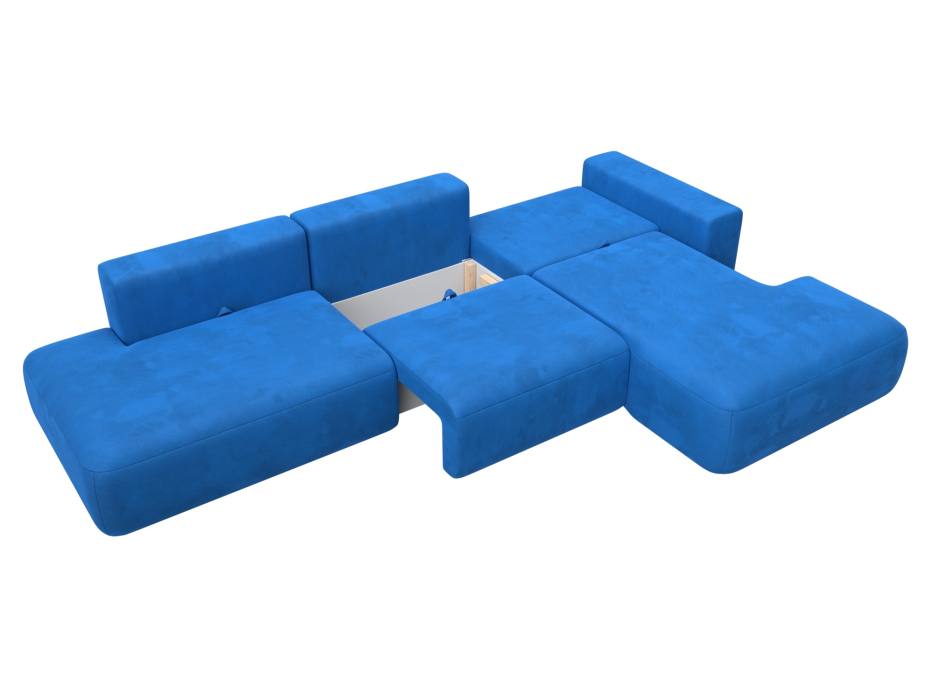 Диваны угловые в гостиную, Диван угловой Лига-036 Модерн Лонг правый угол, велюр