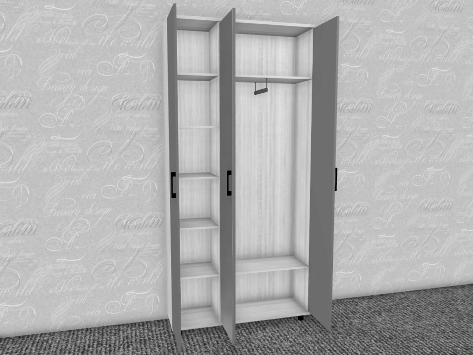 Шкафы распашные, Модульная система Грейс Шкаф ШК-5031  Гикори Джексон Темный