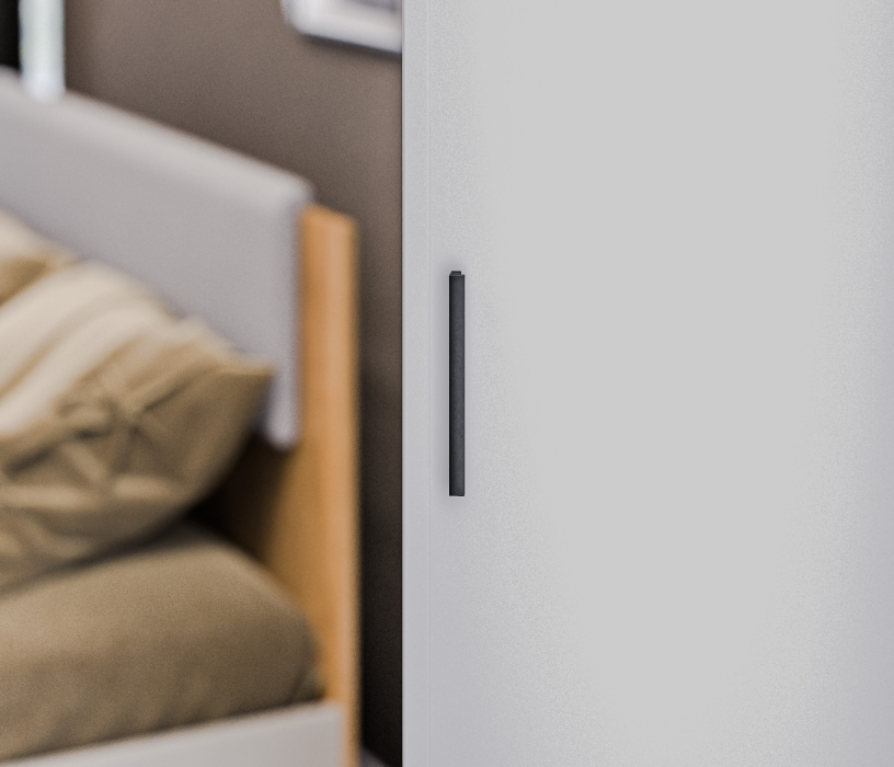 Шкафы распашные, Шкаф 2 дверный Милан СБ-3257 Серый/МДФ Светло серый