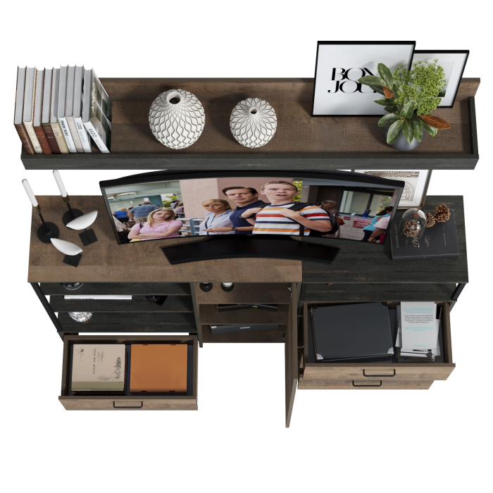 Стенки для гостиной, Комод с дверкой и комод с ящиками с навесной полкой Трувор