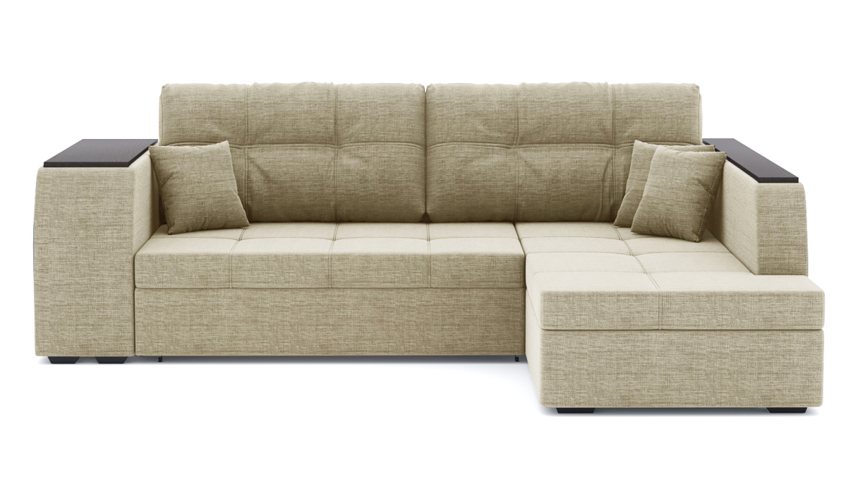 Диваны угловые в гостиную, Диван-кровать угловой Брюссель дельфин, рогожка