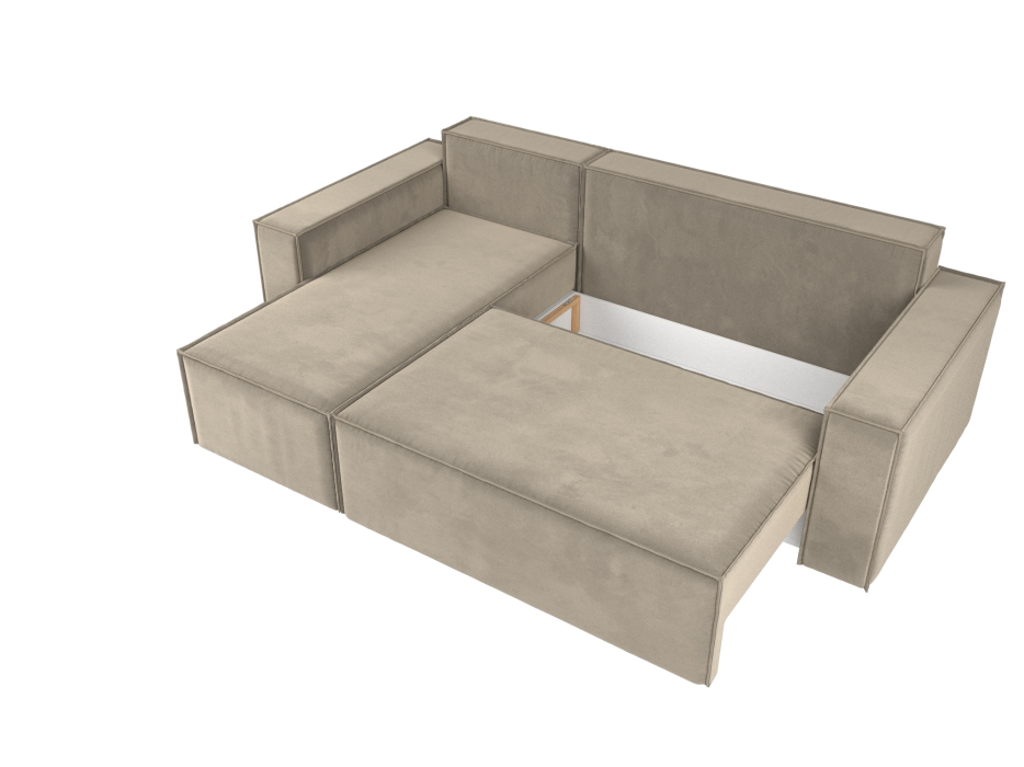 Диваны угловые в гостиную, Угловой диван Куба левый угол, микровельвет