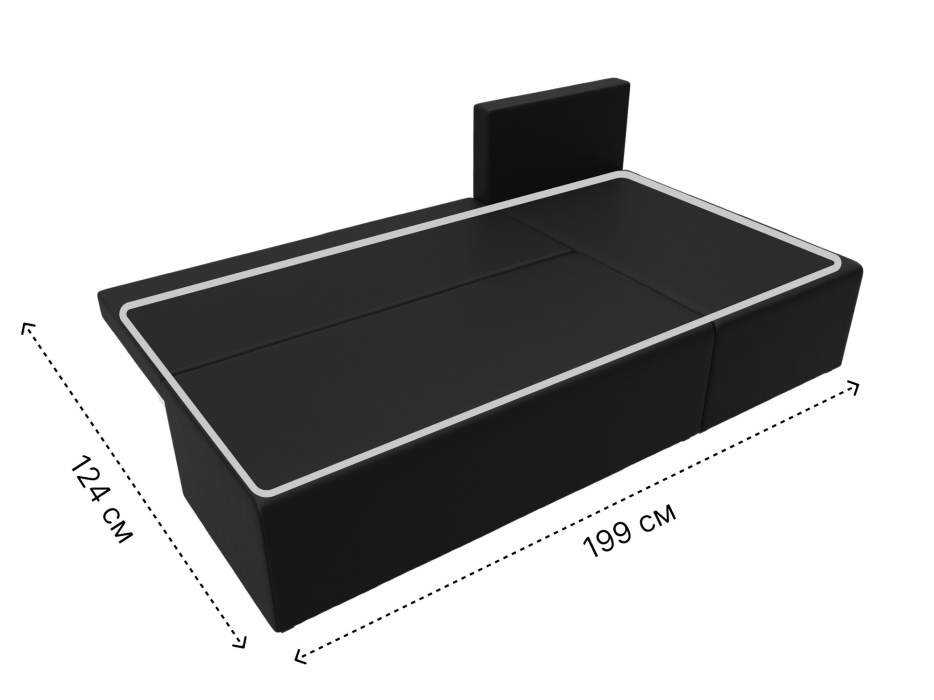 Диваны угловые в гостиную, Угловой диван Поло правый угол, экокожа