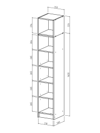 Шкаф Август-1 с антресолью