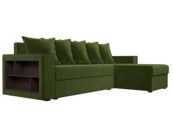 Диван угловой Дубай Лайт, микровельвет, правый угол