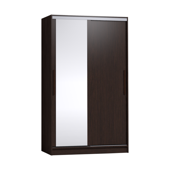 Шкафы-купе 2-х дверные, Шкаф-купе 2-дв  Strike 1200 зеркало/лдсп  (в2105*ш1232*г595)