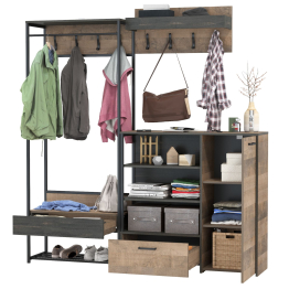 Прихожая с вешалкой для одежды и тумбой-комодом Трувор