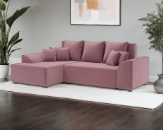 Диваны угловые в гостиную, Диван Каскад Левый угол (Велюр)