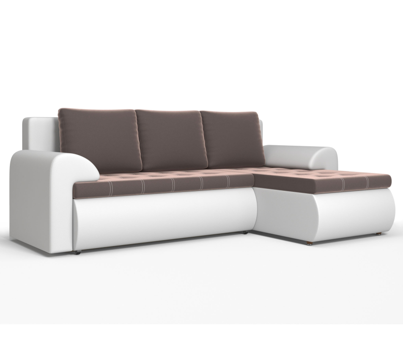 Диваны угловые в гостиную, Угловой диван Ванкувер правый, экокожа /велюр