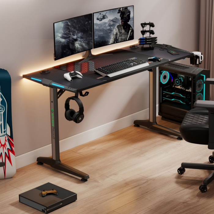 Геймерские, Стол для компьютера (для геймеров) EUREKA GIP 55, Black