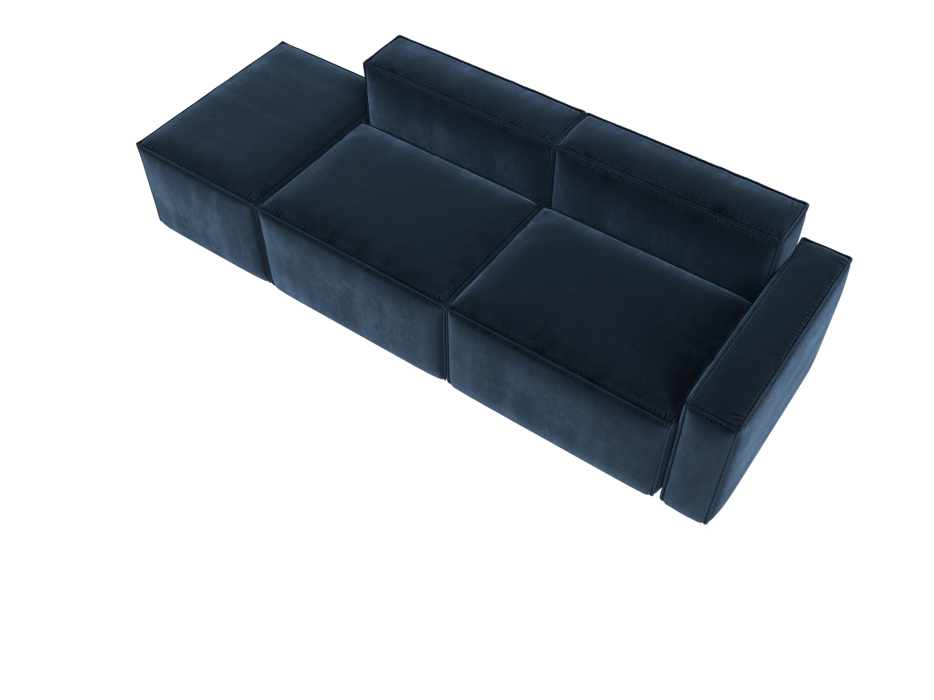 Диваны угловые в гостиную, Диван угловой модульный Лига-063 угол правый, велюр TOWER