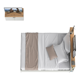 Двуспальная кровать с ортопедическим основанием и тумба двухдверная Остин