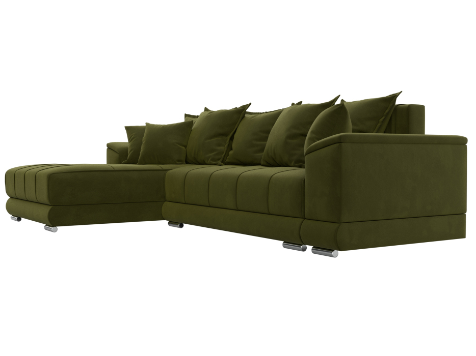 Диваны угловые в гостиную, Угловой диван НордСтар левый угол, микровельвет