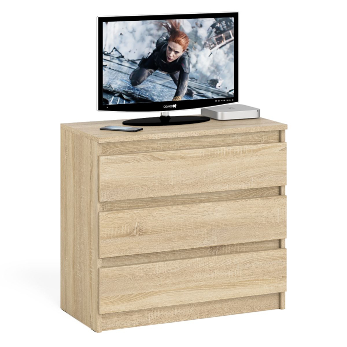 Комоды, Комод три ящика Мори МК800.1