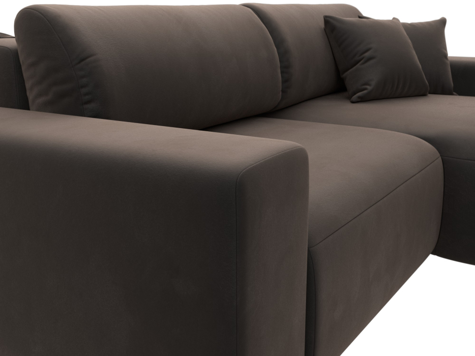 Диваны угловые в гостиную, Диван угловой Лига-036 Классик правый угол, велюр