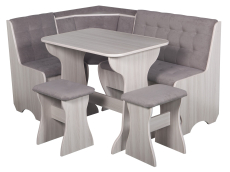 Кухонные уголки, Кухонный уголок Стиль 1Л (со столом СТ4) Ясень шимо светлый / велюр