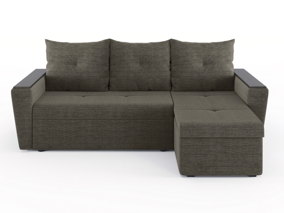 Диваны угловые в гостиную, Диван-кровать угловой Дубай Майами еврокнижка трехсекционная, рогожка Люкс