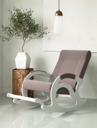 Кресло-качалка Тироль - БЕЛЫЕ ткань